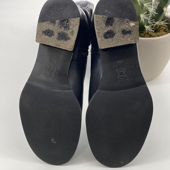 Tory Burch Leather Knee High Logo Riding Boots Black Size 6‎ - Picture 12 of 16